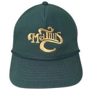 YoungAn Hat 5 Panel Green Gold Snapback OS Rope Mel Tillis Embroidered Logo